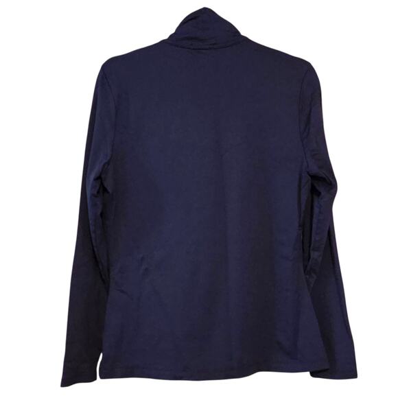 Judy P Jackie Turtleneck Black sz Large Ruched neck, Double layer front Stretch - Picture 9 of 11